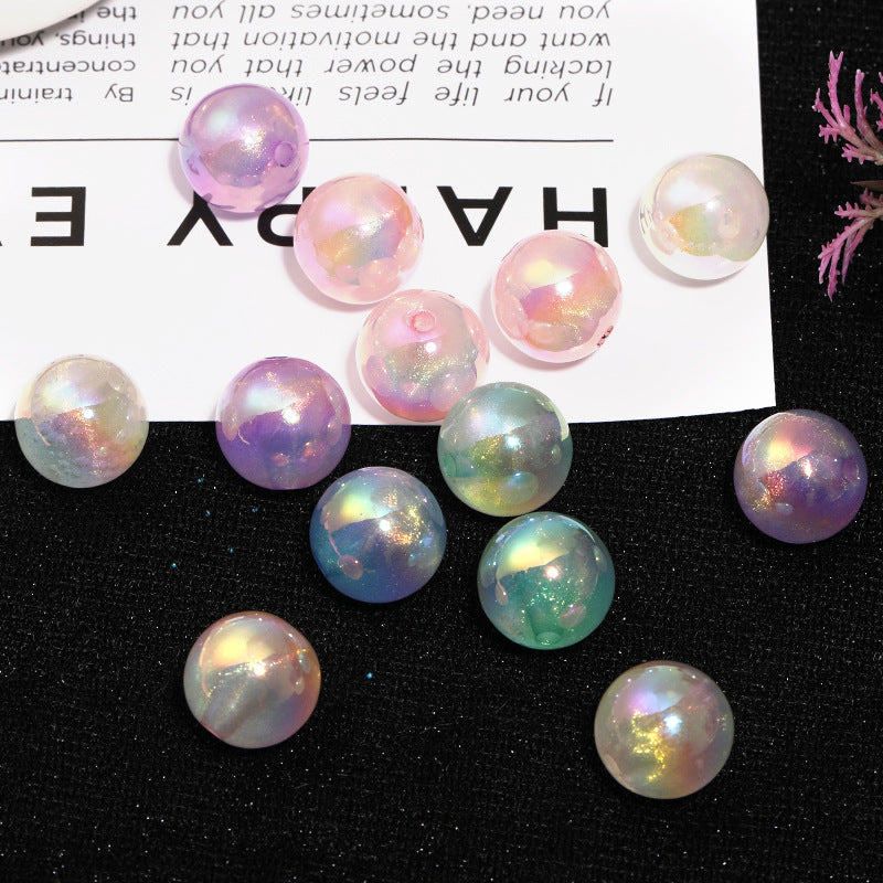 Wholesale 100pcs/pack Luminous 16mm acrylic luminous sparkling round beads diy beads